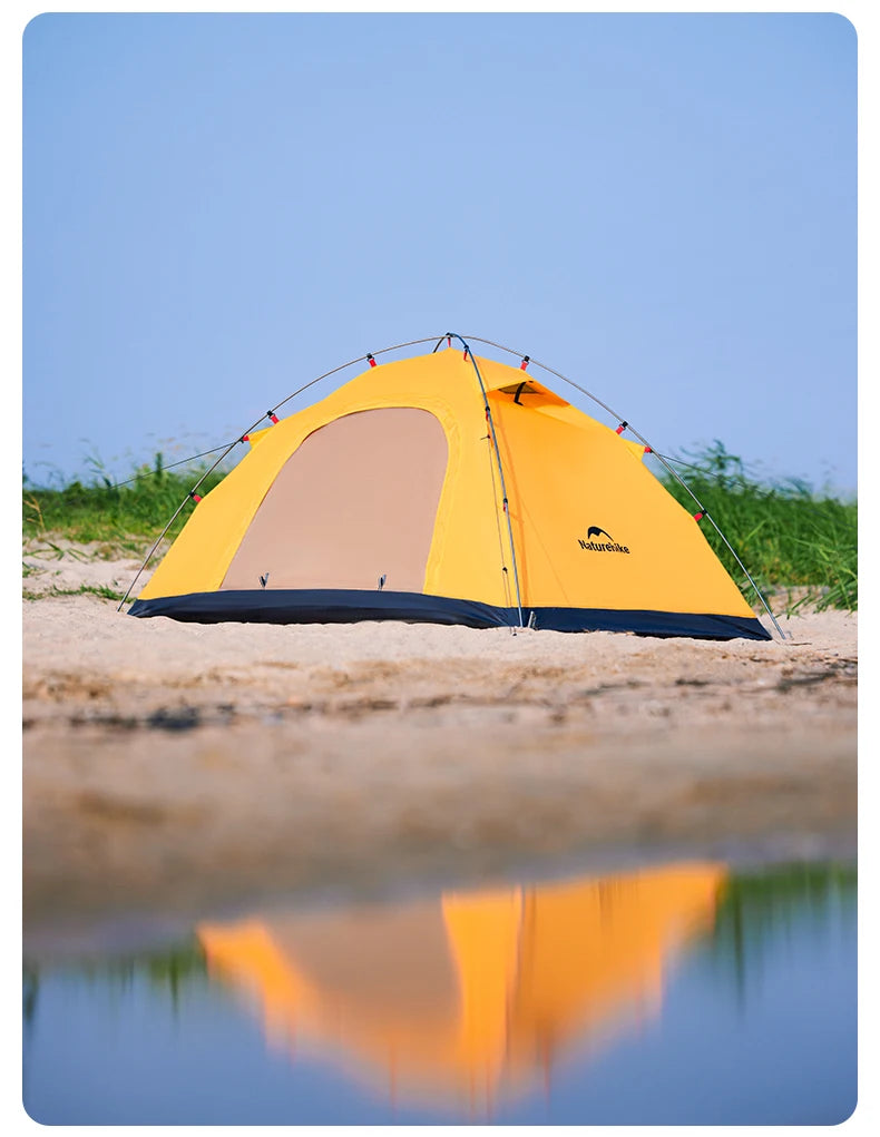 Naturehike New Camping Tent Large Space Mosquito-repellent Beach Tents Ultralight Quick Set 2 Person 2024 Outdoor Hiking Tent