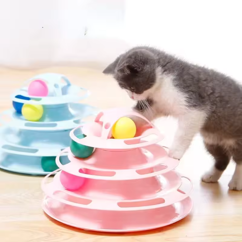 Interactive Cat Toy Tower Track