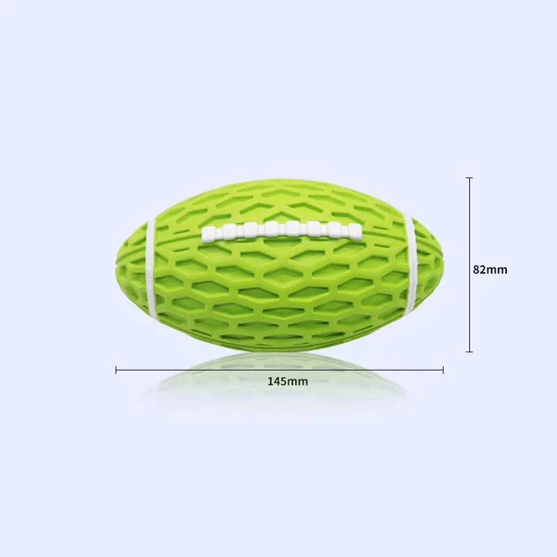 New Rubber Pet Dog Toy Rugby Football Squeaky Sounding Toys Teeth Cleaning Chew Toy Interactive Play Pet Supplies Accessories