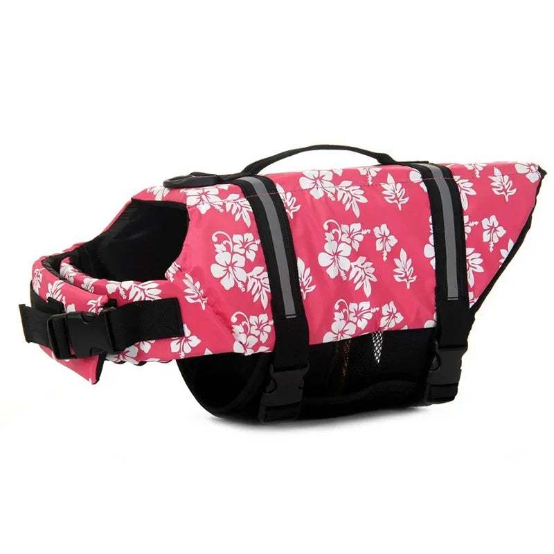 Dog Life Jacket Reflective Adjustable Summer Large Dogs Swimwear Safety Vest Surfing Sailboat Enhanced Buoyancy Pet Life Jacket