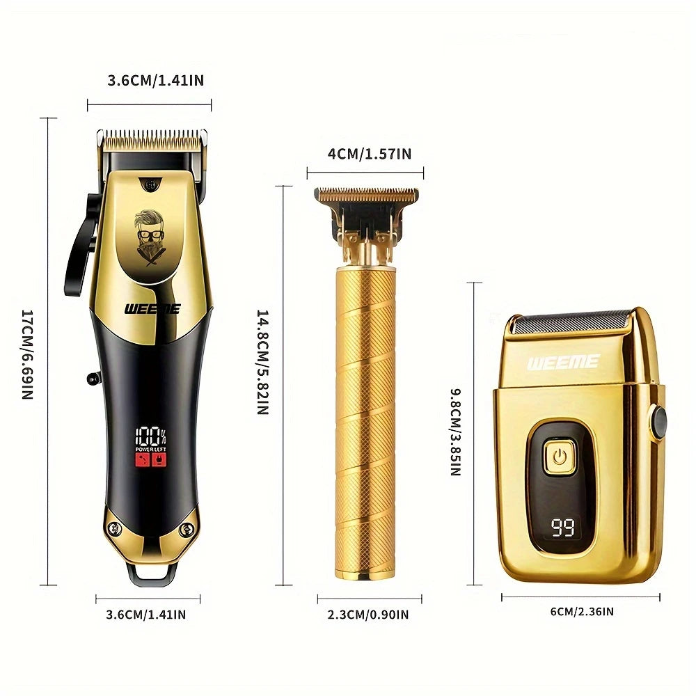USB Rechargeable Barber T-Type Blade Trimmer and Reciprocator Razor