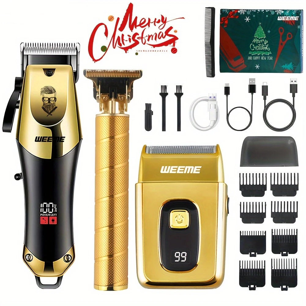 USB Rechargeable Barber T-Type Blade Trimmer and Reciprocator Razor