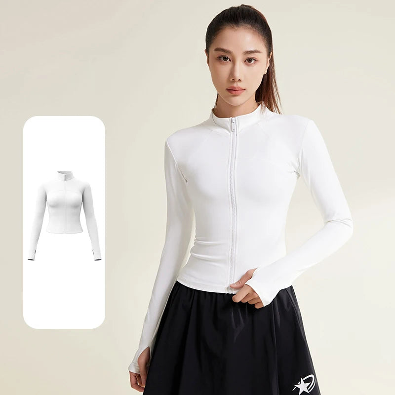 PINGNIAO Women's outdoor breathable sun protection clothing summer thin quick-drying sports jacket UV protection slim top
