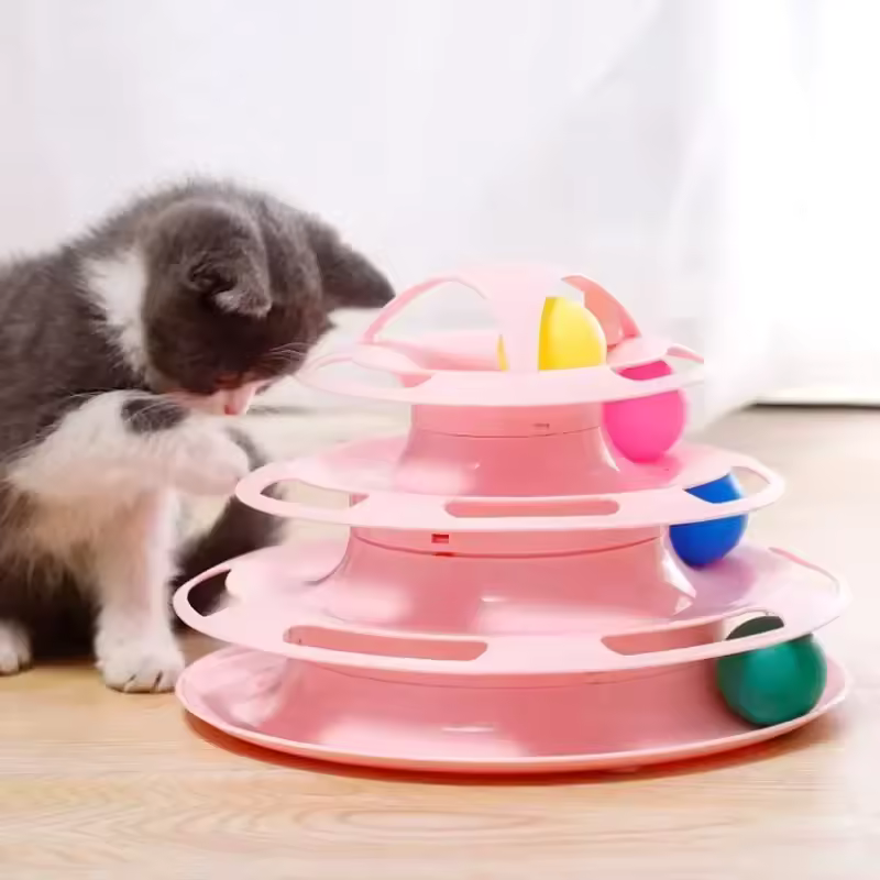 Interactive Cat Toy Tower Track