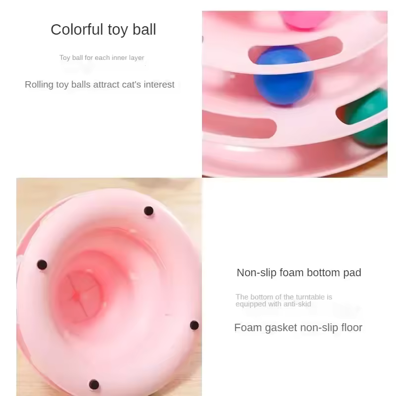 Interactive Cat Toy Tower Track