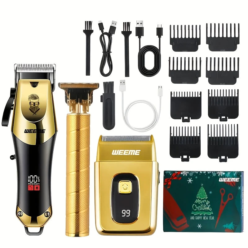 USB Rechargeable Barber T-Type Blade Trimmer and Reciprocator Razor