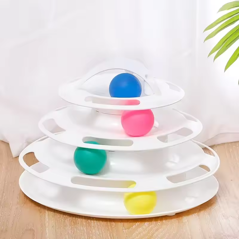 Interactive Cat Toy Tower Track