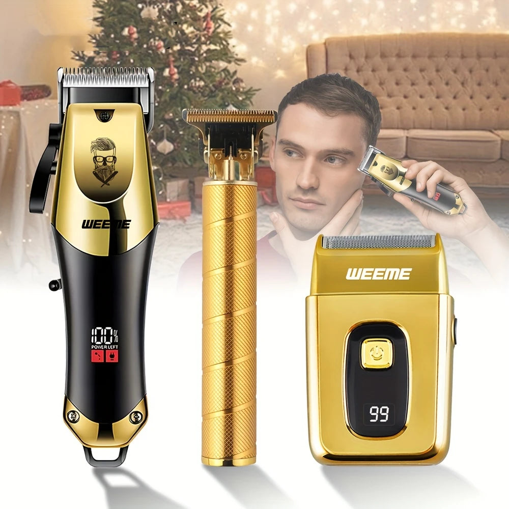 USB Rechargeable Barber T-Type Blade Trimmer and Reciprocator Razor