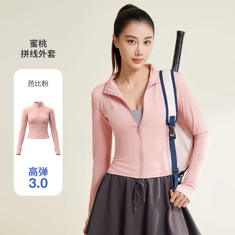 PINGNIAO Women's outdoor breathable sun protection clothing summer thin quick-drying sports jacket UV protection slim top