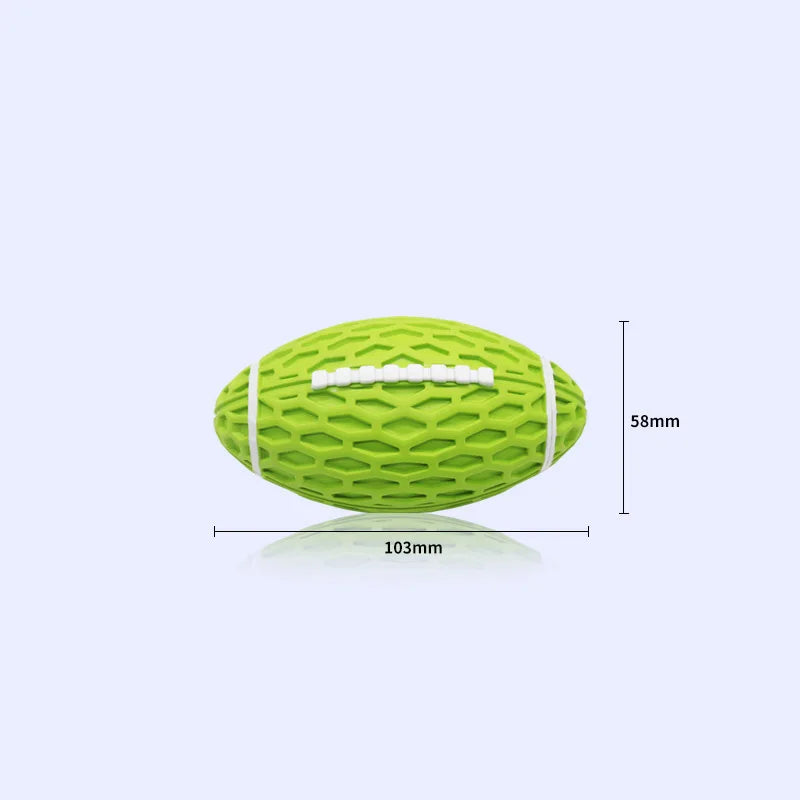 New Rubber Pet Dog Toy Rugby Football Squeaky Sounding Toys Teeth Cleaning Chew Toy Interactive Play Pet Supplies Accessories