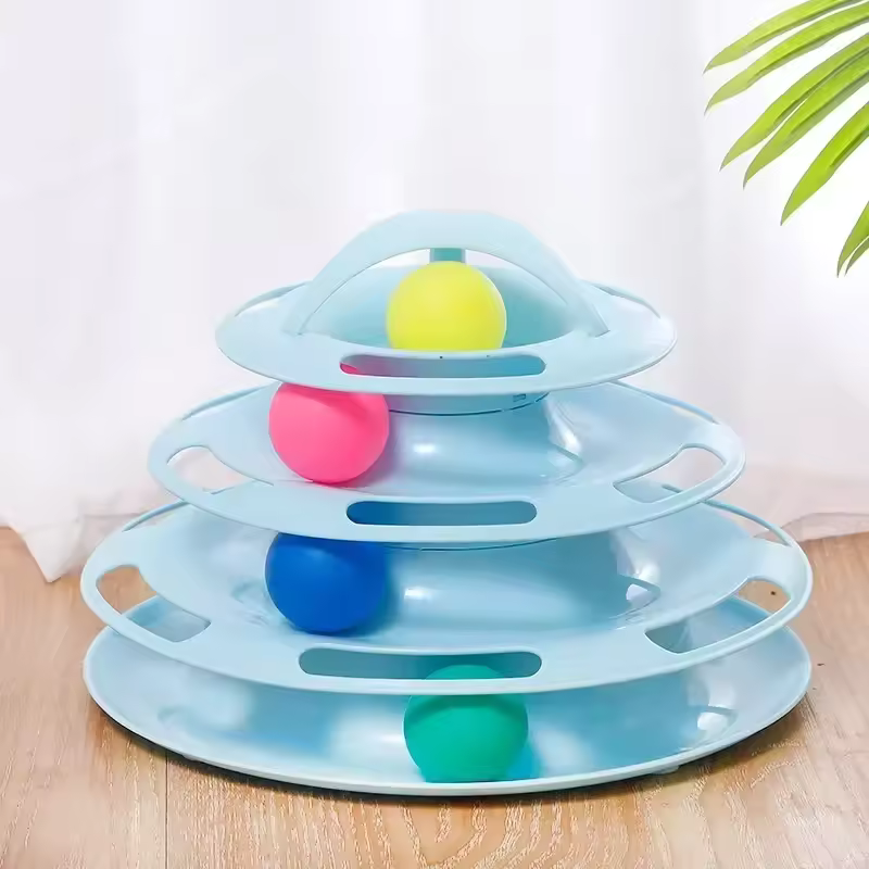 Interactive Cat Toy Tower Track