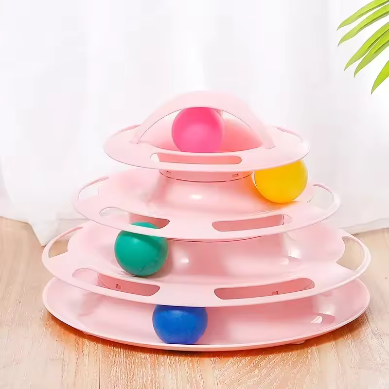 Interactive Cat Toy Tower Track
