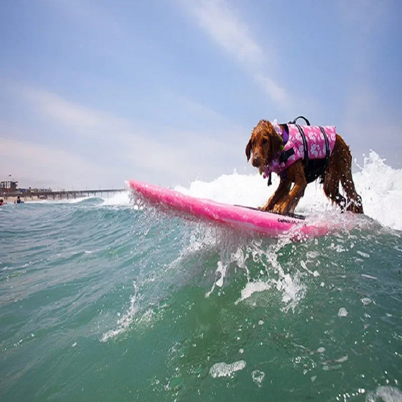 Dog Life Jacket Reflective Adjustable Summer Large Dogs Swimwear Safety Vest Surfing Sailboat Enhanced Buoyancy Pet Life Jacket