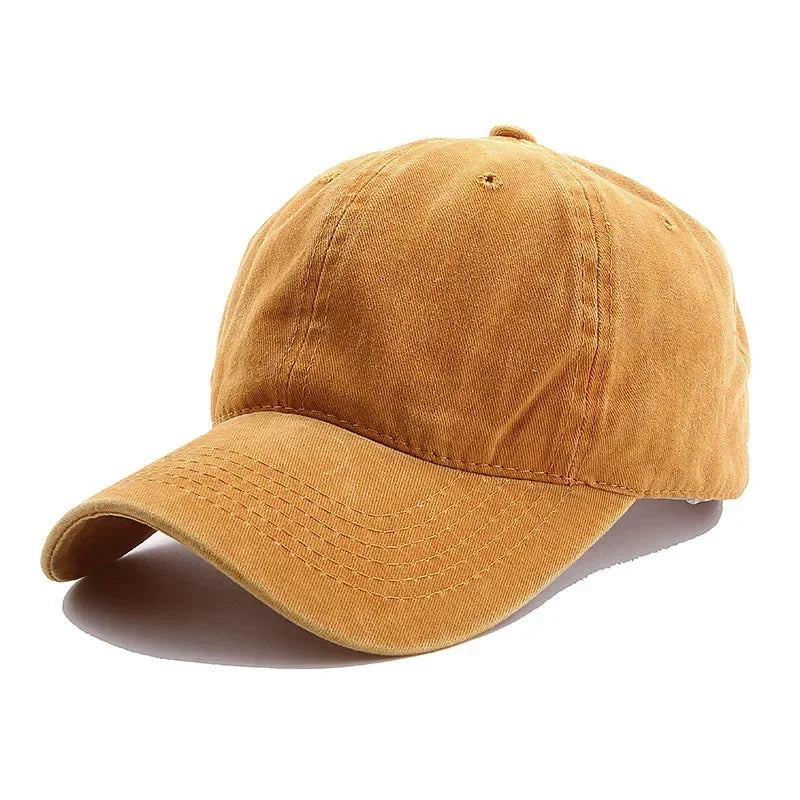 Custom DIY logo Dad Hat Vintage cotton baseball cap Unisex Sports Cap Adult washable Cowboy Trucker cap