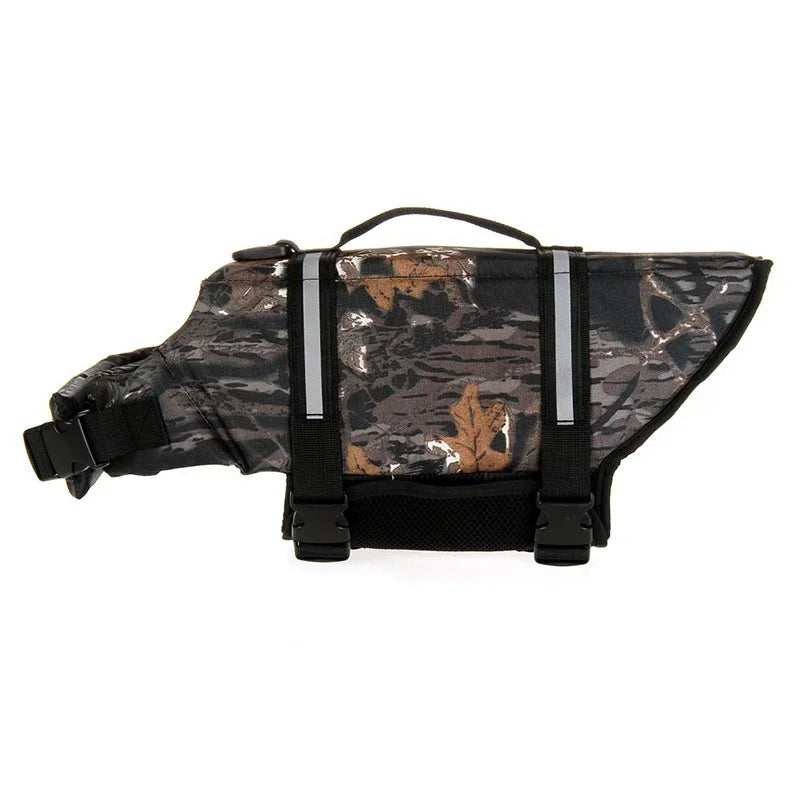 Dog Life Jacket Reflective Adjustable Summer Large Dogs Swimwear Safety Vest Surfing Sailboat Enhanced Buoyancy Pet Life Jacket