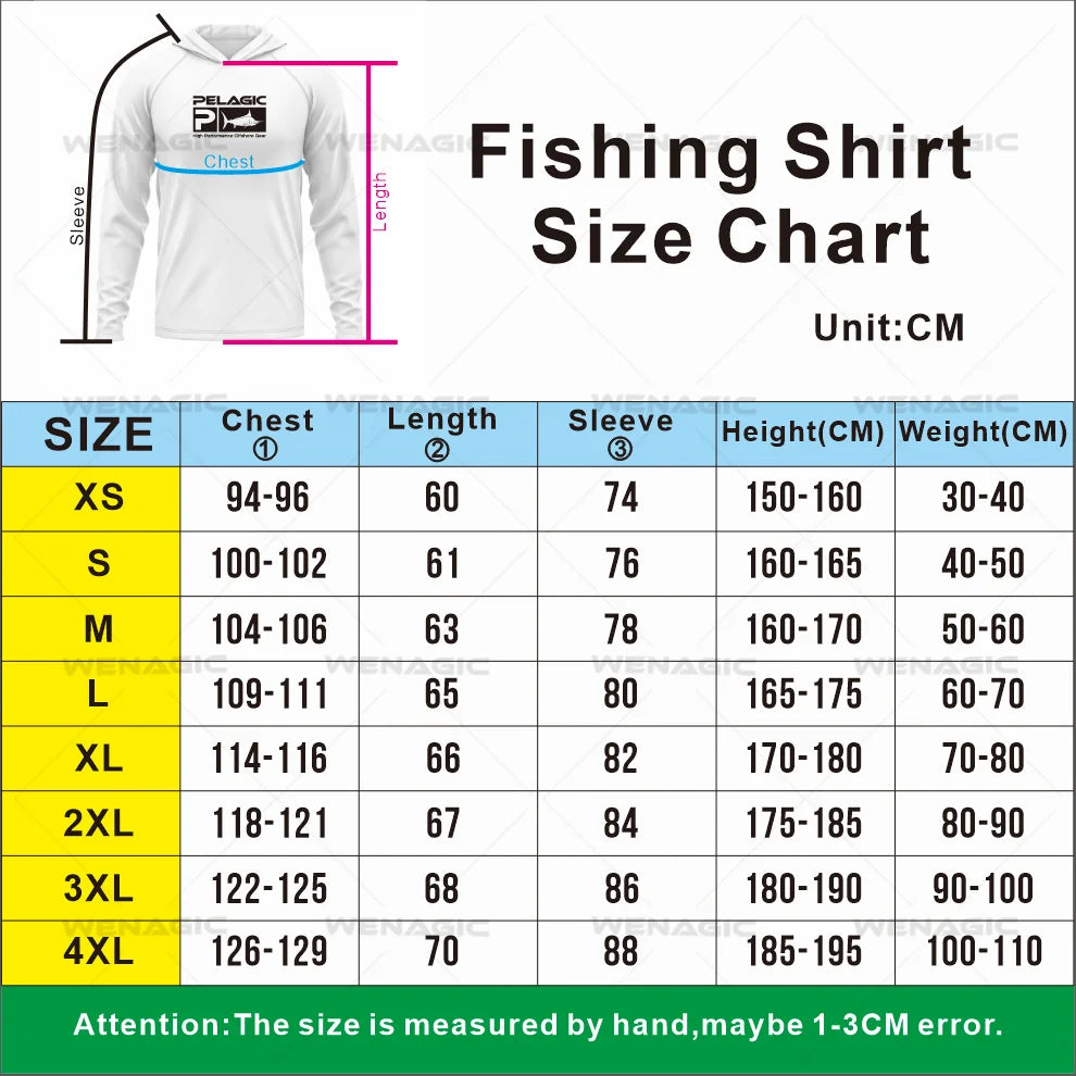 pelagic gear Men Hood Fishing Shirt long sleeve Fishing clothing fishing t shirt uv protection fishing shirt Fishing Apparel