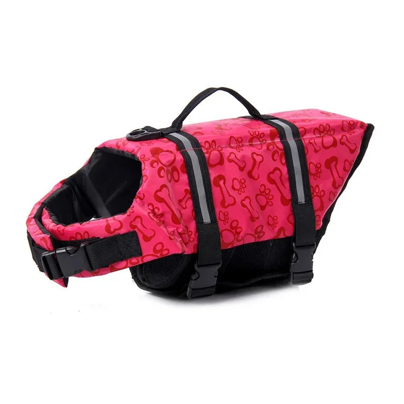 Dog Life Jacket Reflective Adjustable Summer Large Dogs Swimwear Safety Vest Surfing Sailboat Enhanced Buoyancy Pet Life Jacket