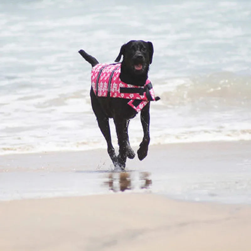 Dog Life Jacket Reflective Adjustable Summer Large Dogs Swimwear Safety Vest Surfing Sailboat Enhanced Buoyancy Pet Life Jacket